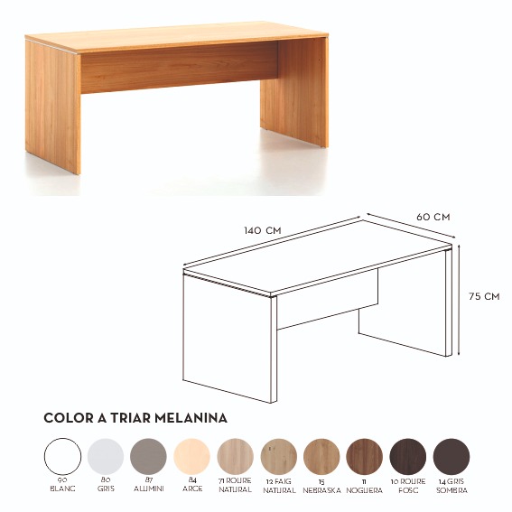 MESA AUXILIAR SERIE NEW PANO 140X60X75CM