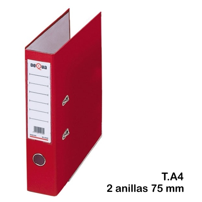 ARCHIVADOR A-Z A4 ROJO DEQUA