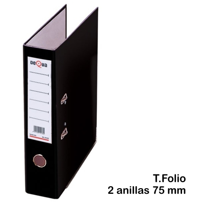 ARCHIVADOR A-Z FOLIO NEGRO DEQUA
