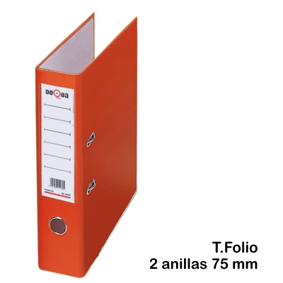 ARCHIVADOR A-Z FOLIO NARANJA DEQUA
