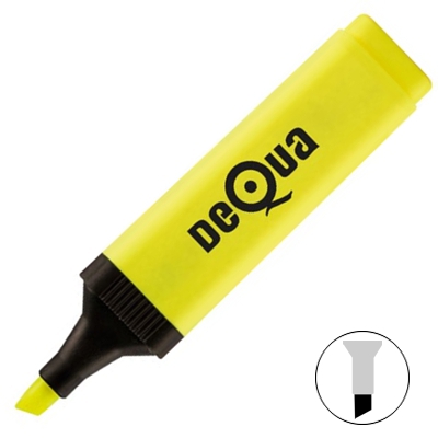 ROTULADOR FLUORESCENTE DEQUA AMARILLO