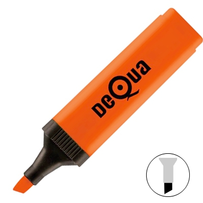 ROTULADOR FLUORESCENTE DEQUA NARANJA