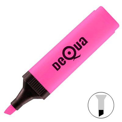 ROTULADOR FLUORESCENTE DEQUA ROSA