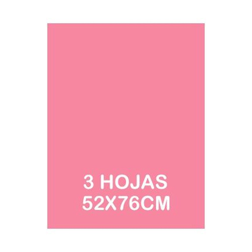 PAQUETE 3H. SEDA ROSA FUERTE 52X76CM