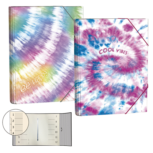 CARPETA CLASSIF. A/SOLAPA TIE DYE ASSORT