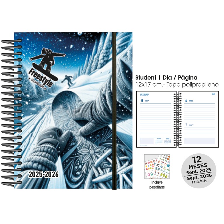 AGENDA ESC. D/P 12X17 25/26 RIDERS SNOW