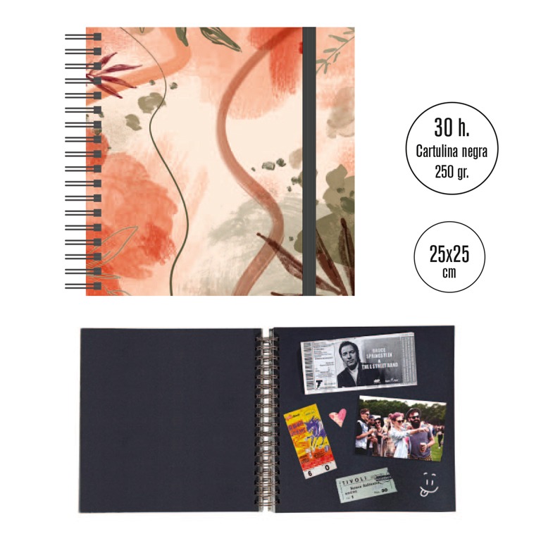 ALBUM FOTOS ESPIRAL 25X25 30H SUNSET