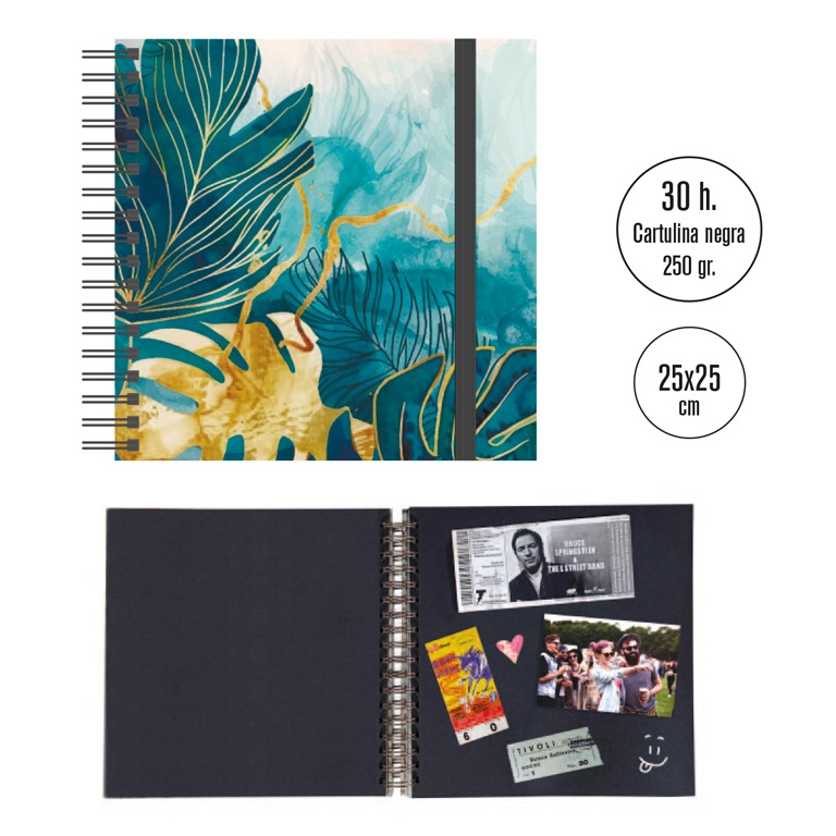 ALBUM FOTOS ESPIRAL 25X25 30H PARADISE