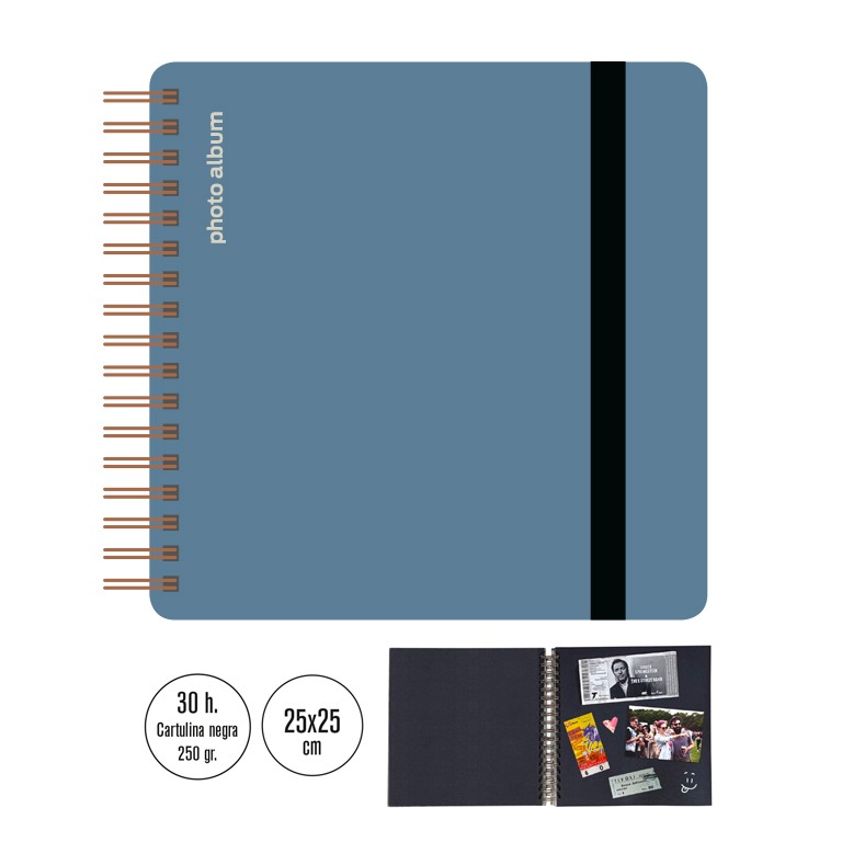 ALBUM FOTOS 25X25 ESPIRAL 30H FOAM SEOUL