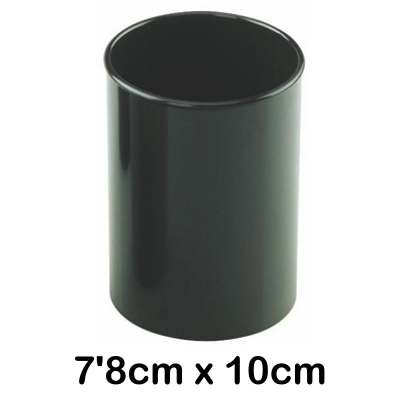 CUBILETE PLASTICO NEGRO OPACO