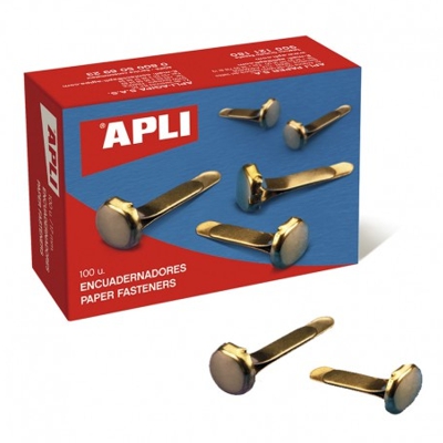 Apli Fasteners metálicos completo dorado - 100ud- 