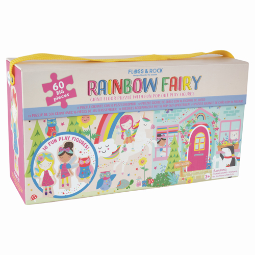 PUZZLE SUELO FIGURAS RAINBOW UNICORN 60