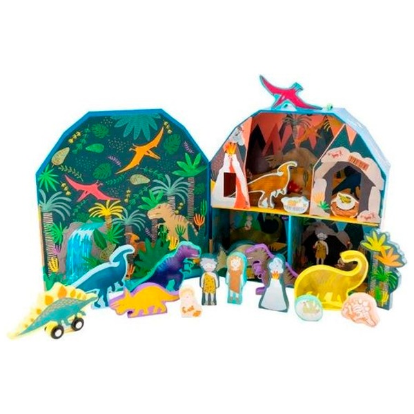 CAJA DESPLEGABLE DINO 18 PC