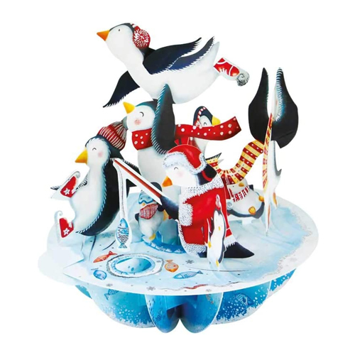 POSTAL PIROUETTES PINGUINOS