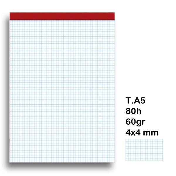 BLOC NOTAS SIN TAPA 80H 60G 4X4 CUARTO