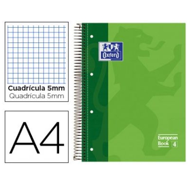 RECAMBIO OXFORD A4 80H 90GR 5X5 VERDE