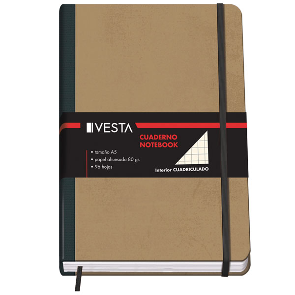 CUADERNO VESTA NATURE CUADRICULA 5MM A5
