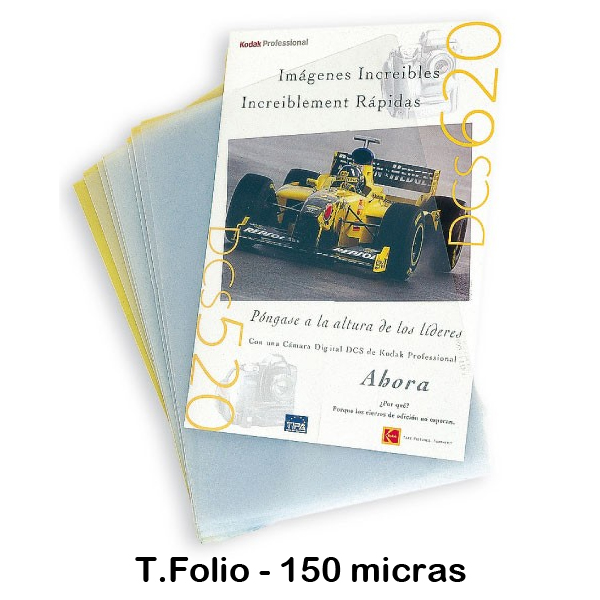 DOSSIER UÑERO FOLIO PVC 150 MIC CRISTAL