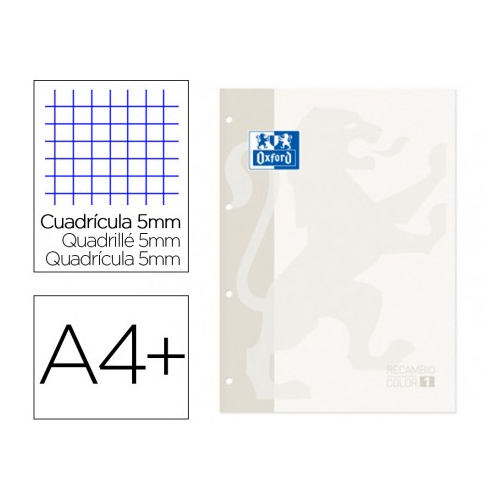 RECAMBIO A4 ENCOL.5X5 80H OXFORD BLANCO
