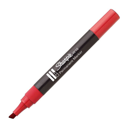 ROTULADOR PERMANENTE W10 BISELADO ROJO