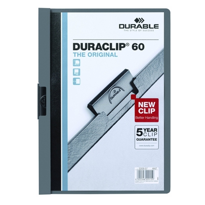 DURACLIP A4 60 HOJAS GRIS
