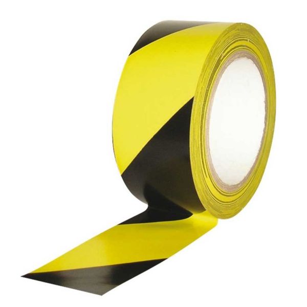 CINTA ADHESIVA PVC AMAR/NEGRA 50MMX60M