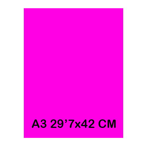 CARTOLINAS A3 FLUORESCENTES FUCSIA