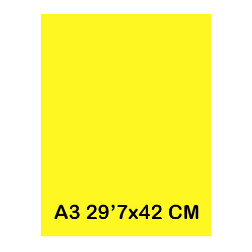 CARTOLINAS A3 FLUORESCENTES AMARILLO