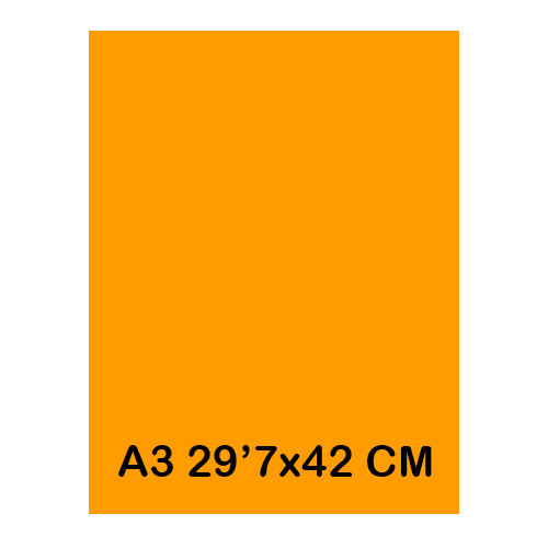 CARTOLINAS A3 FLUORESCENTES NARANJA