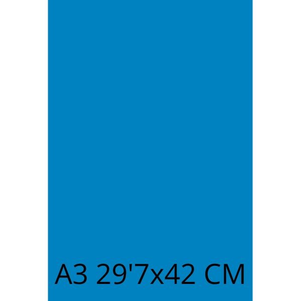 TAPAS CARTULINA A3 185G AZUL CARIBE