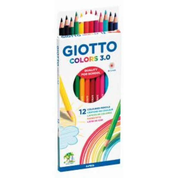 CAJA 12 LAPICES COLORES GIOTTO 3.0