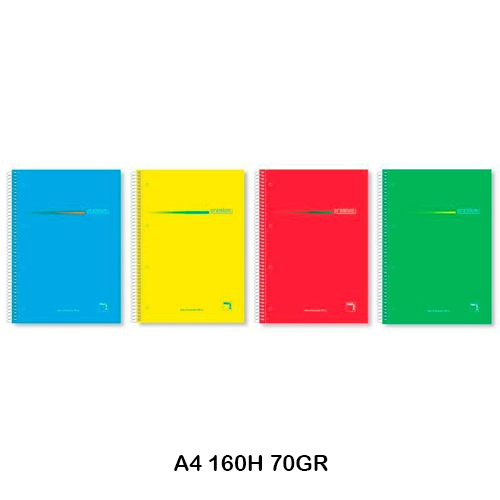 LIBRETA A4 160H 70GR 5 COLORES T/D COLO