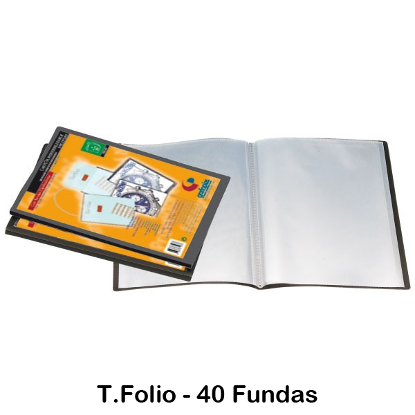 CARPETA 40 FUNDAS FOLIO TAPA PERSONALIZ