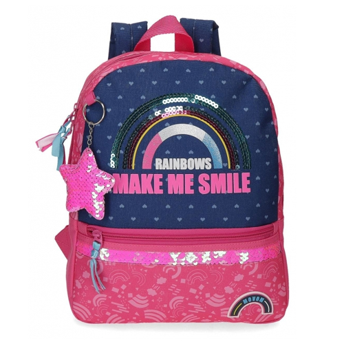 MOCHILA 32CM MOVOM GLITTER RAINBOW