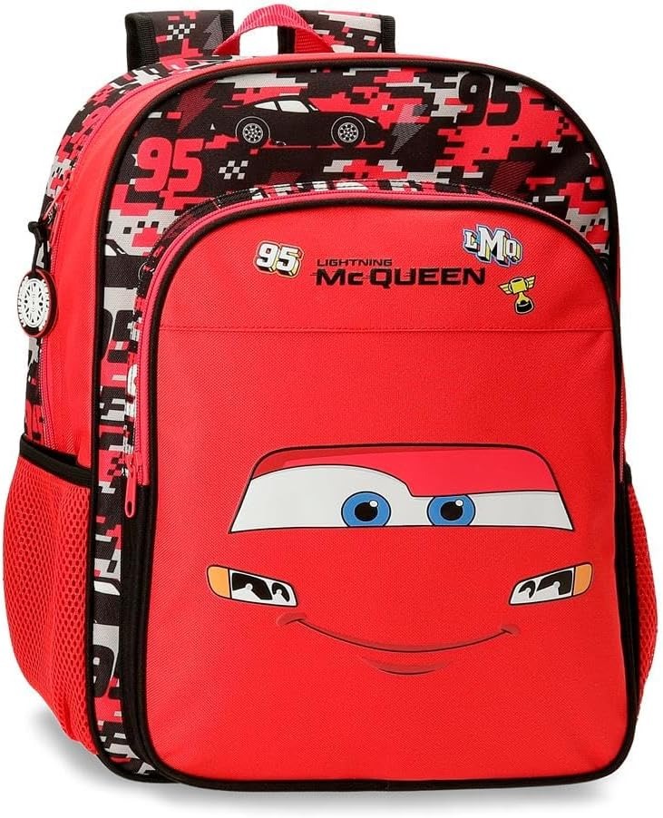 MOCHILA ADAP.40CM. CARS MCQUEEN RED