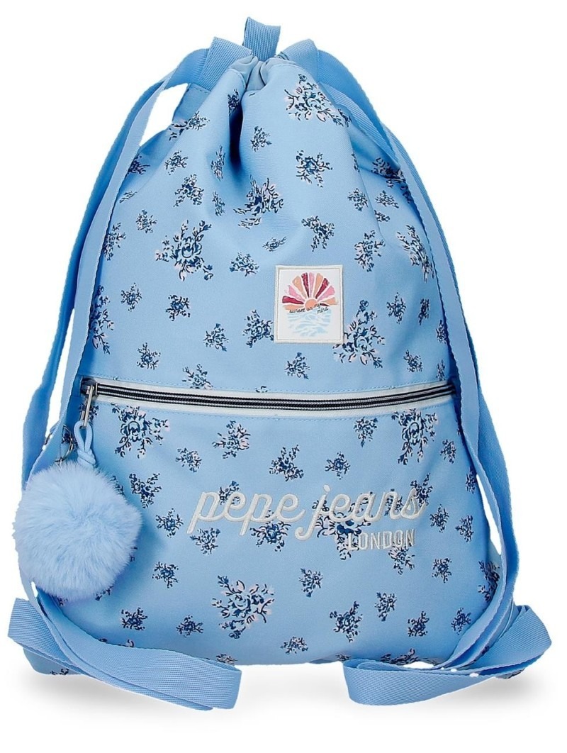 GYM SACO CON CREMALLERA OLIVIA AZUL CLAR