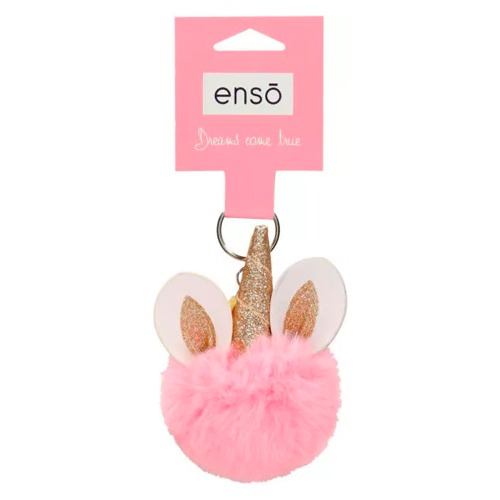 LLAVERO POMPON UNICORNIO