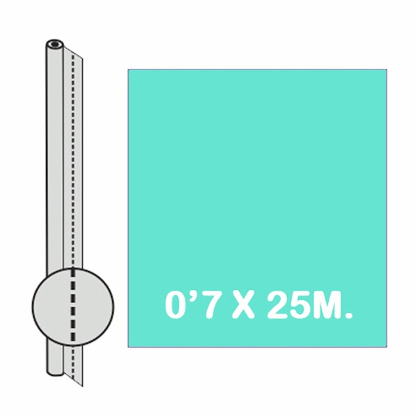 ROLLO CELOFAN 0'7X25M TREPANADO AZUL CL