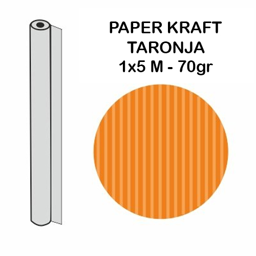 ROLLO NARANJA KRAFT 1X5M.