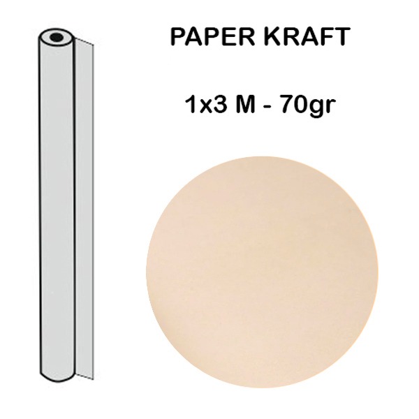 ROLLO KRAFT 1X3M. CREMA