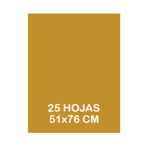 PAQUETE 25 HOJAS SEDA 51X76CM ORO