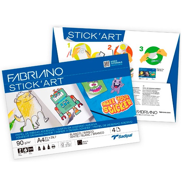 PAQ 25H PAPEL BASIK ADHESIVO BLANCO 90GR