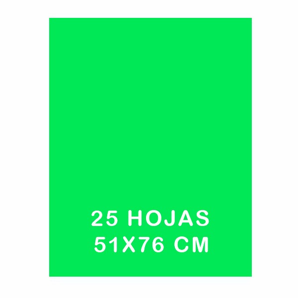 PAQUETE 25 HOJAS SEDA 51X76CM VERDE MED