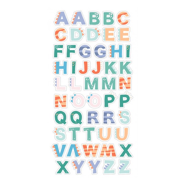 PUFFIES DINO LETTERS