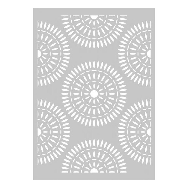 PLANTILLA A4 BLUE ETHNIC ROSETTE