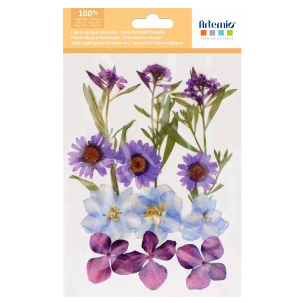 PAQ. 12 FLORES SECAS MORADO