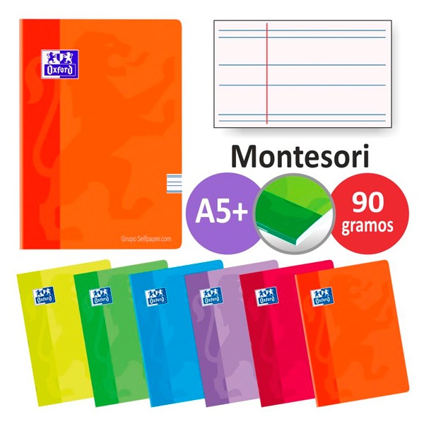 LIBRETA A5 GRAP. P.MONTESSORI 48H OXFOR