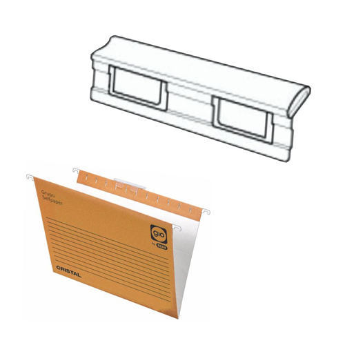 PACK 25 VISORES CARPETAS COLGANTES