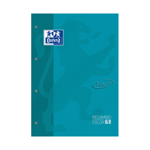 RECAMBIO A4 T/B 5X5 80H OXFORD AQUA