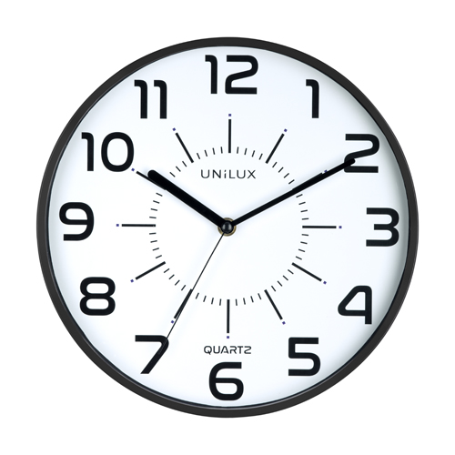 RELOJ PARED POP 28CM UNILUX NEGRO